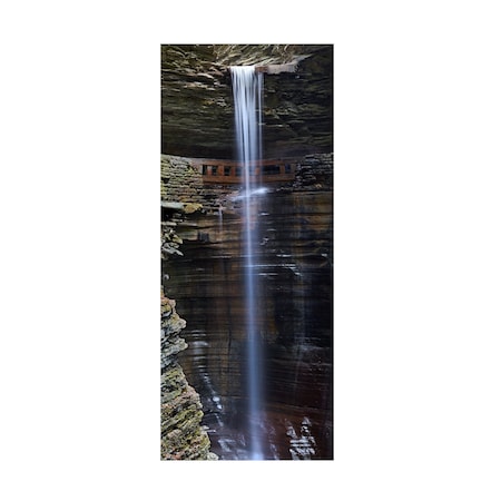 James McLoughlin 'Vertical Water X' Canvas Art, 8x19